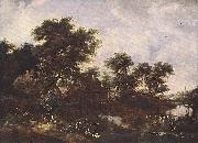 Meindert Hobbema The Watermill Oak painting